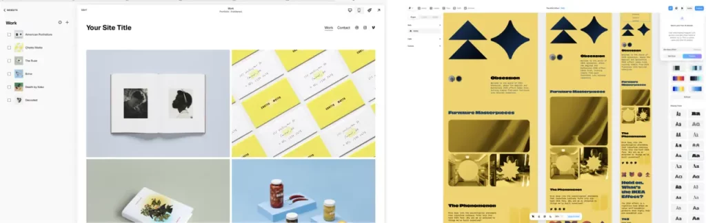 Templates and framer.