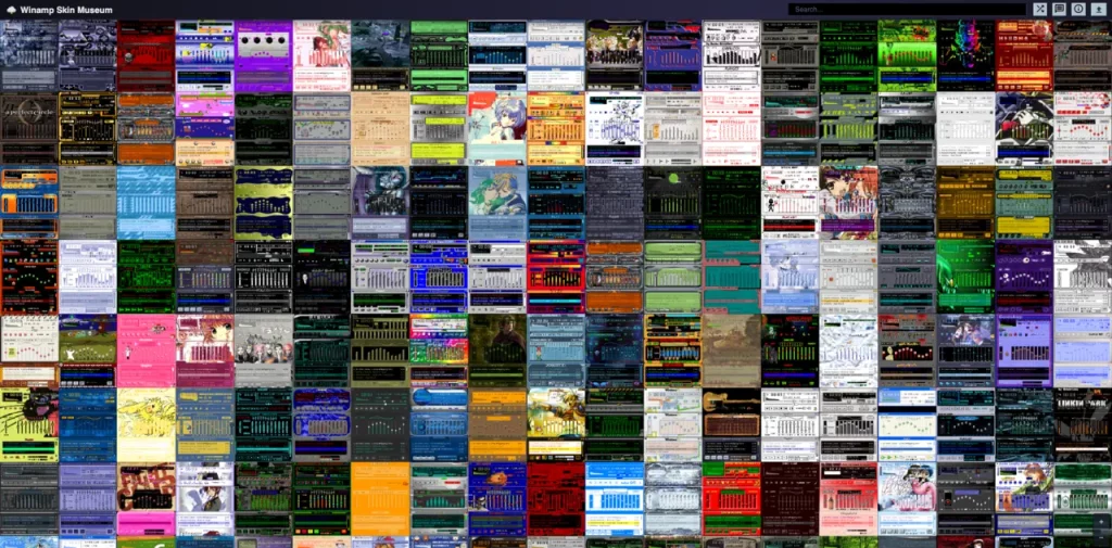 Different winamp skins.